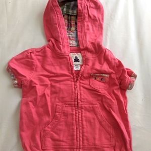 Baby Gap zip up short sleeve hoodie